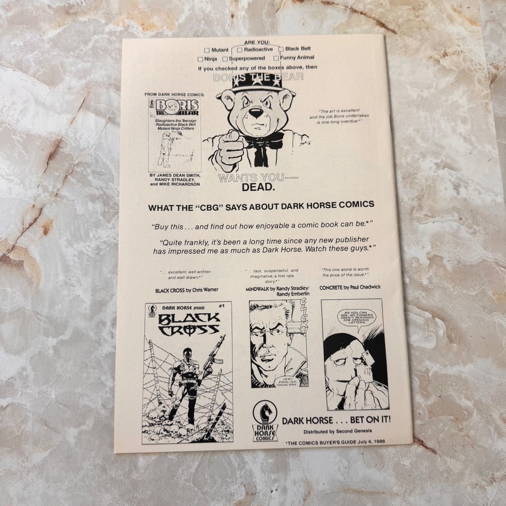 Dark Horse Boris the Bear Comic Book Lot Issues 1 2 3 Satire Vintage 1986 - Picture 9 of 12